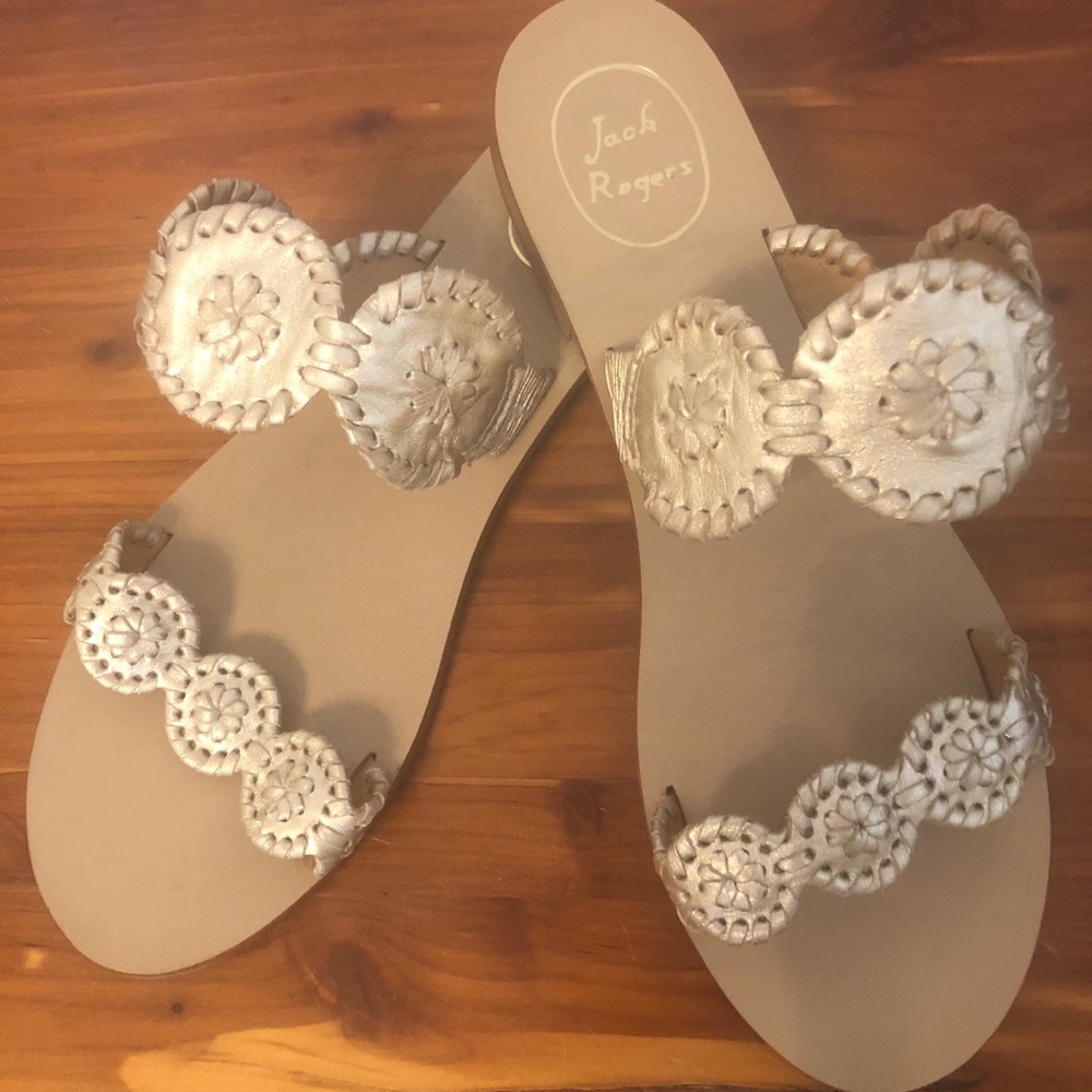 Jack Rogers Silver Lauren Sandals